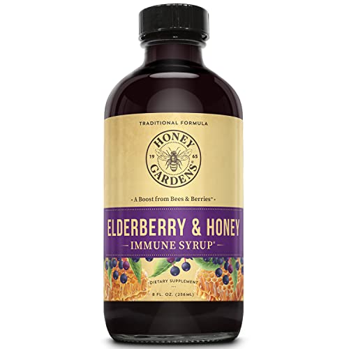 Elderberry Syrup with Apitherapy Raw Honey and Propolis