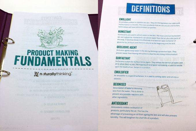 [DAY 1] ‘Cosmetic Product Making Course’ (Naturally Thinking)