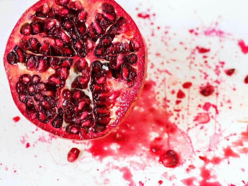 Half a pomegranate, artistic image
