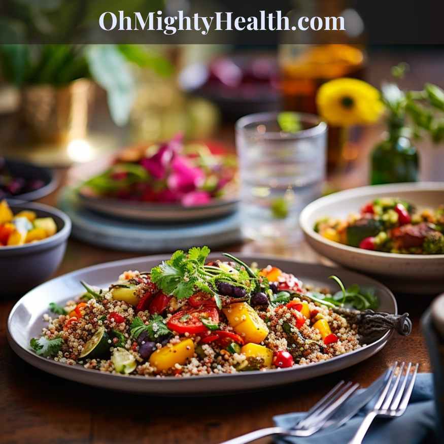 Healthy and colourful dishes prepared with ancient grains.