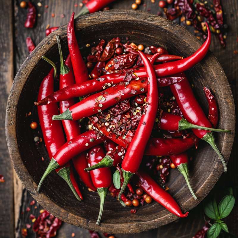 Cayenne pepper benefits - pods and seeds.