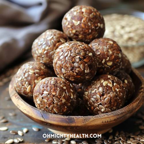 Flax seeds energy balls.