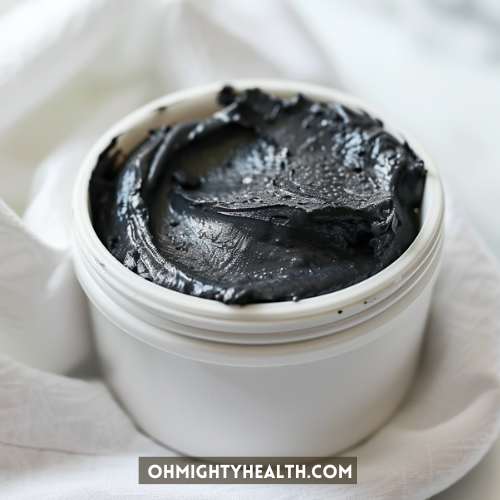 DIY deodorant with charcoal and arrowroot.