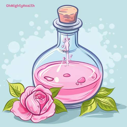 Vector cartoon rosewater.