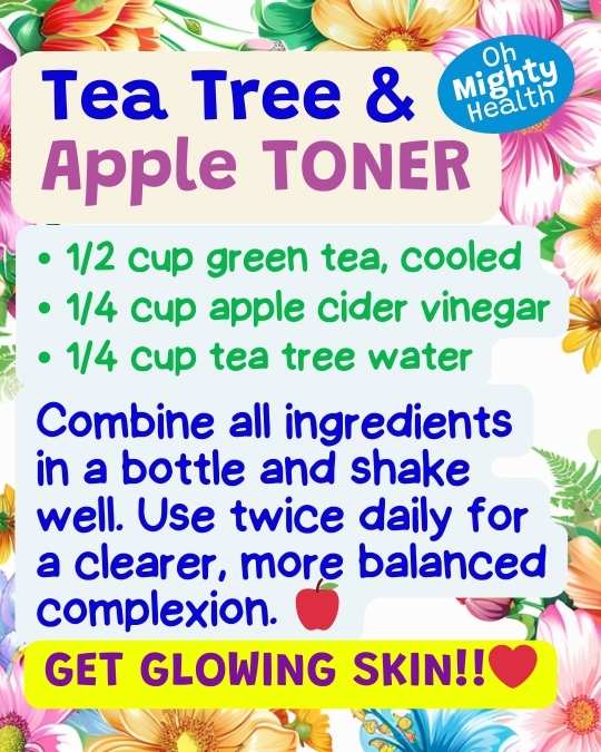 Tea tree and apple DIY homemade toner.