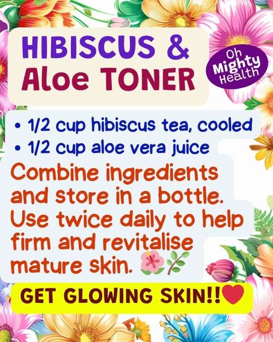 Hibiscus and aloe toner.