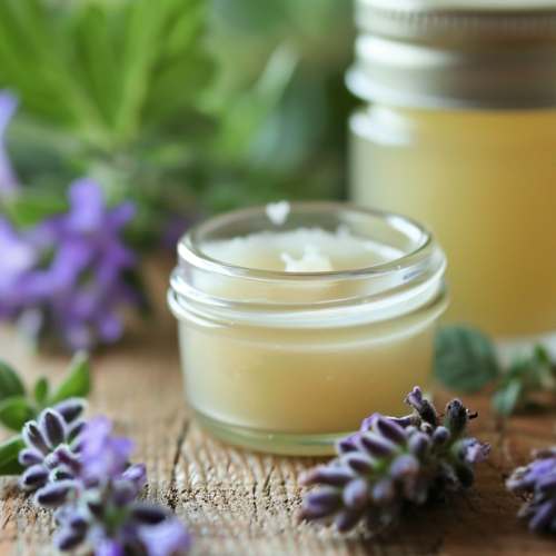 Homemade lip balm.