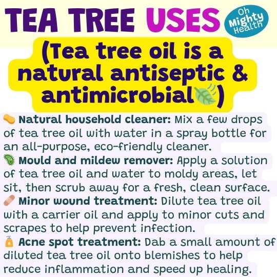 Tea tree uses graphic.