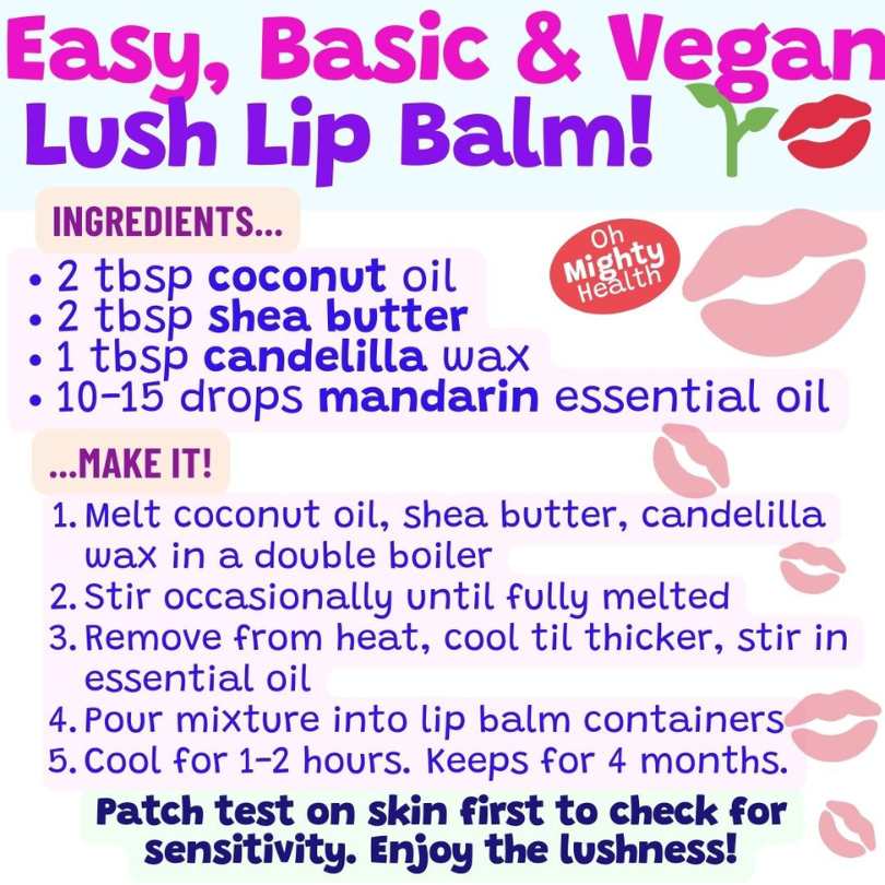 Vegan lip balm recipe.