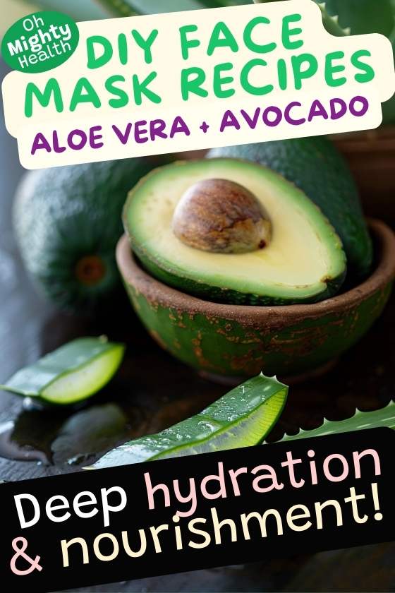 DIY face mask recipes aloe and avocado.