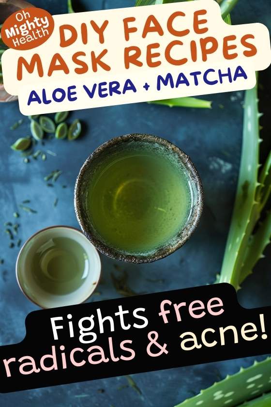 DIY face mask recipes aloe vera and matcha.