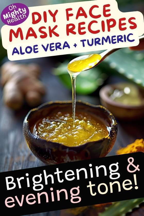 DIY face mask recipes with aloe and turmeric.