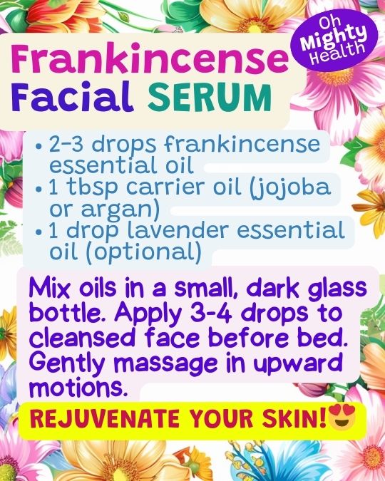 Frankincense oil recipes 1: Homemade rejuvenating serum.