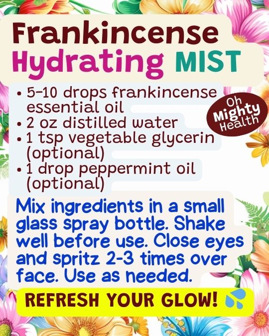 PIN & SAVE! Frankincense oil recipes 3: Hydrating mist to refresh your glow!