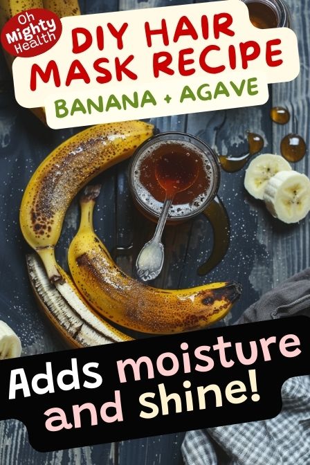 DIY hair mask 2 ingredients (banana and agave).