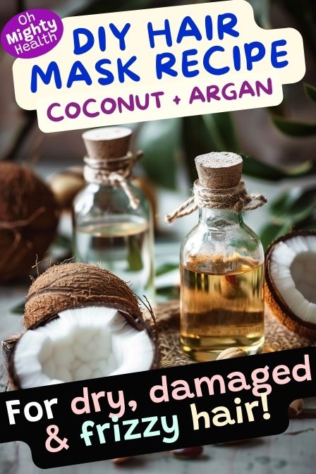 DIY hair mask 2 ingredients (coconut and argan oil).