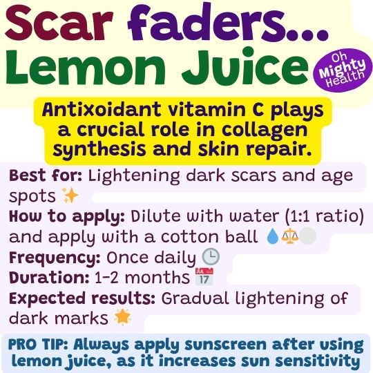 How to fade scars naturally with lemon juice.