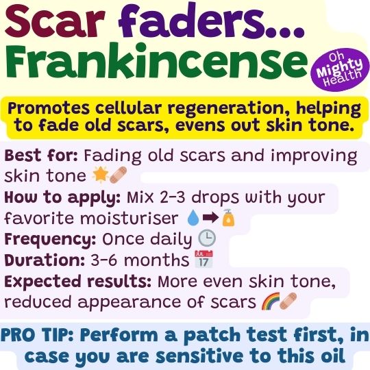 How to fade scars naturally with frankincense essential oil.