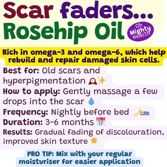 How to fade scars naturally with rosehip oil.