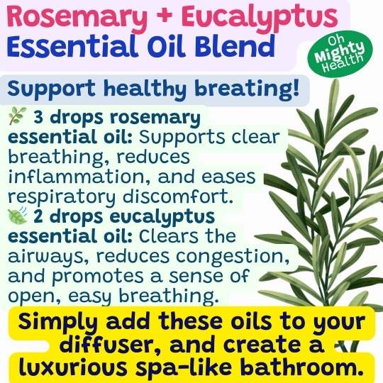 Rosemary and eucalyptus essential oil blend recipe.