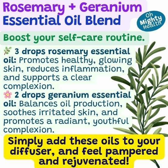 Rosemary and geranium essential oil blend.