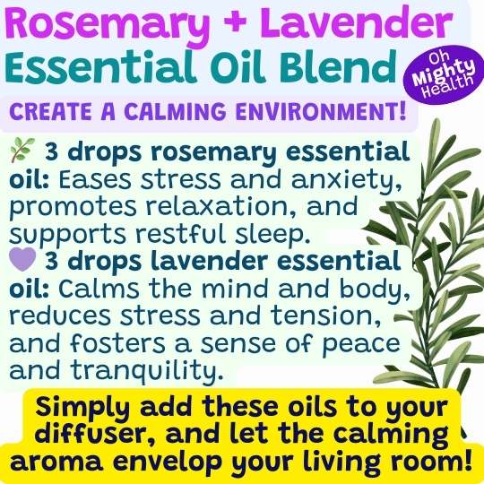 Rosemary and lavender essential oil blend recipe.