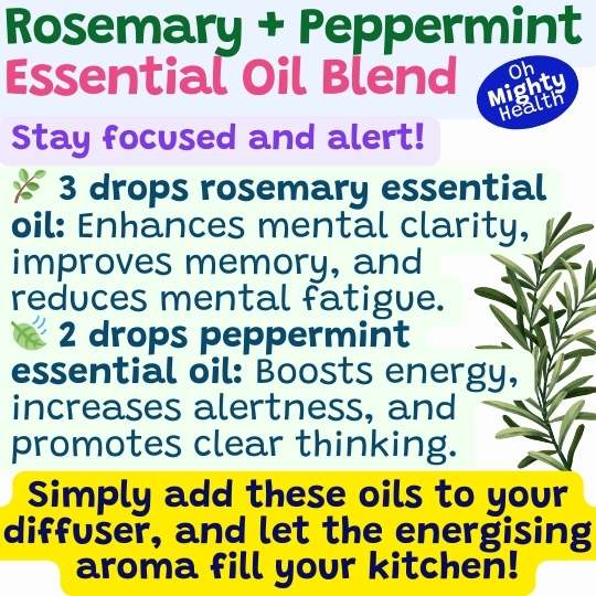 Rosemary and peppermint essential oil blend recipe.