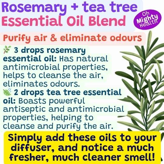 Rosemary and tea tree essential oil blend recipe.