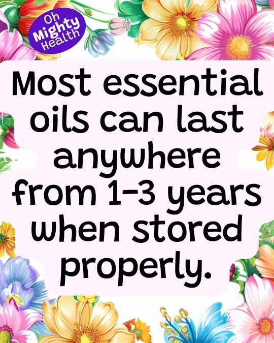 On storing essential oils.