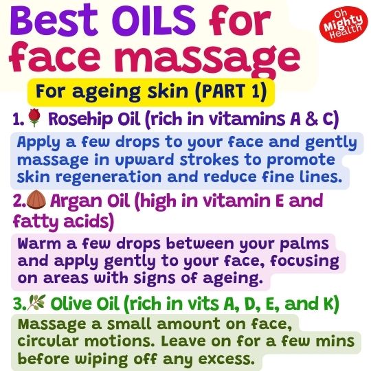 Best oils for face massage for ageing skin (part 1).