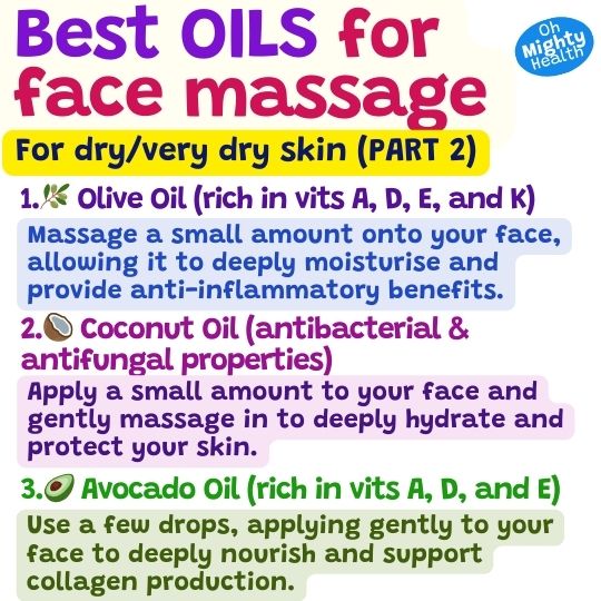 Best oils for face massage for dry or very dry skin (part 2)