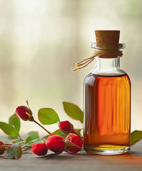 Rosehip oil as a natural alternative to retinol.