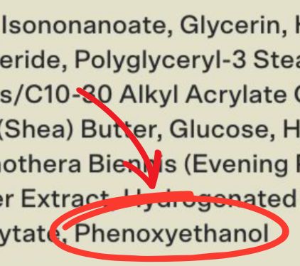 Phenoxyethanol in label