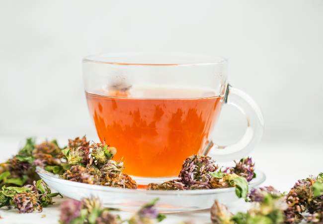 estrogen rich foods: red clover tea